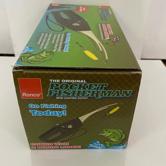 FISHING NIB Ronco Spin Casting Pocket Fisherman Glove Compartment As Seen On TV - Picture 5 of 14